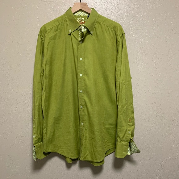 Robert Graham Other - Robert Graham men’s green button front shirt